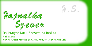 hajnalka szever business card